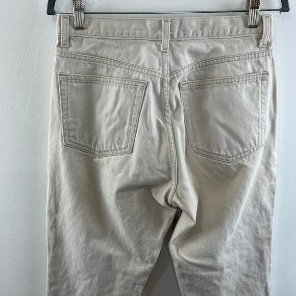 Vintage GUESS Jeans Straight Leg Mom Jeans High Waist Cotton Beige USA 32 VTG - Picture 5 of 7